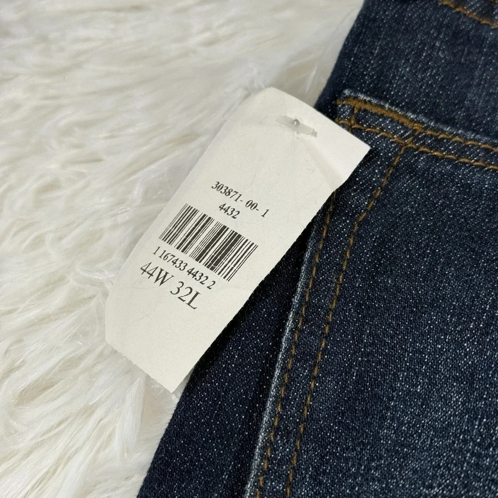 Banana Republic Straight Fit Jeans Mens Size 44x32 Indigo Preppy Casual Fade NWT